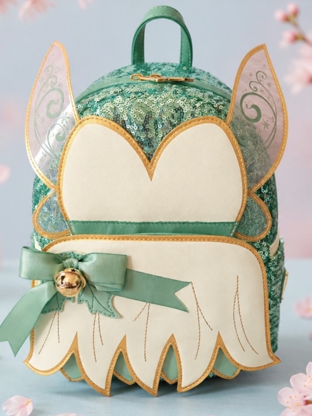 Loungefly Disney Peter Pan Tinker Bell Holiday Cosplay Sequin Mini
Backpack NEW